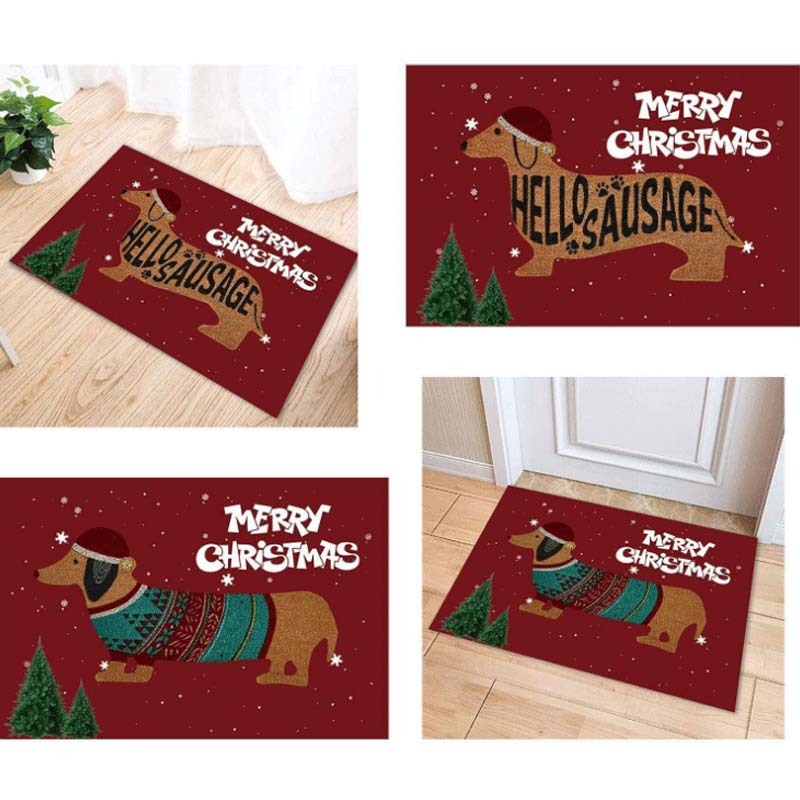 Christmas Dachshund Sausage Dog Doormat