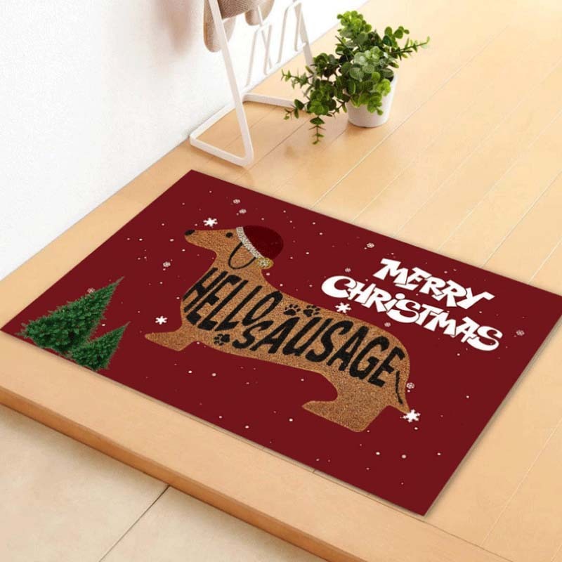 Christmas Dachshund Sausage Dog Doormat