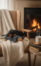 ⭐ Günther der Dackel | Handmade Häkeltier 25cm | 100% Baumwolle | fellundmasche