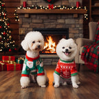 ⭐ Premium Hunde Weihnachtspullover 100% Baumwolle | Warm & Weich | Elk & Santa Design