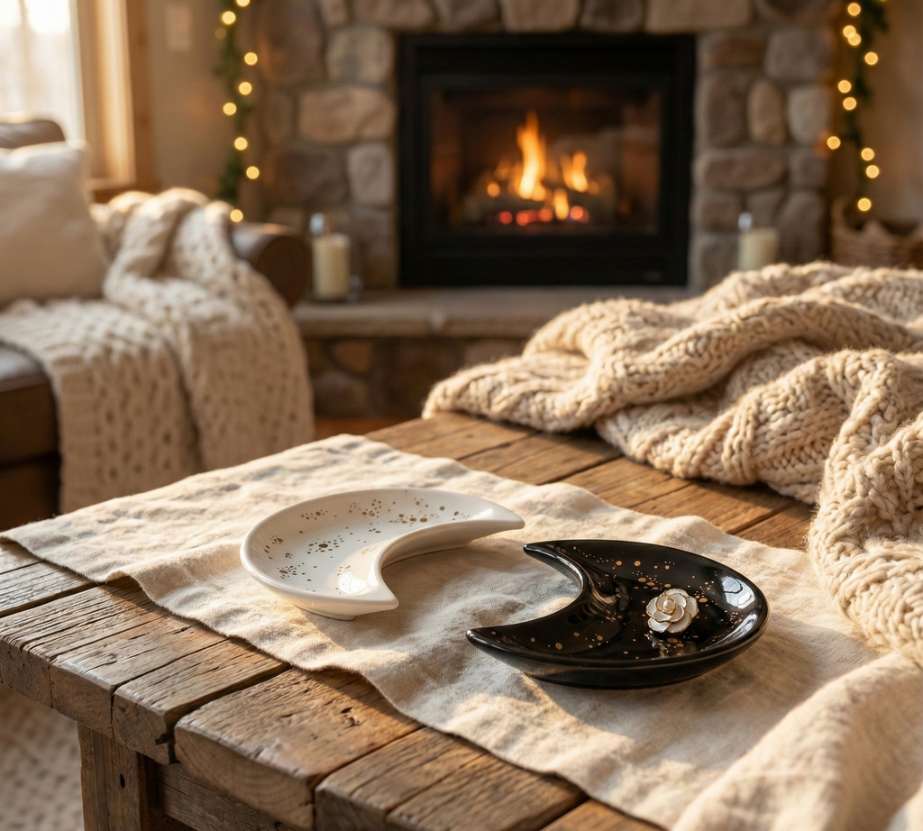 ⭐ Keramik Schmuckschale Mond | Ringhalter & Ablage | Ramadan Deko & Foto Prop