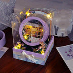 DIY Wooden Dollhouse Casa Miniature Furniture With LED Kit Christmas Cottage Box Doll Houses Assemble Toy for Children Gifts
