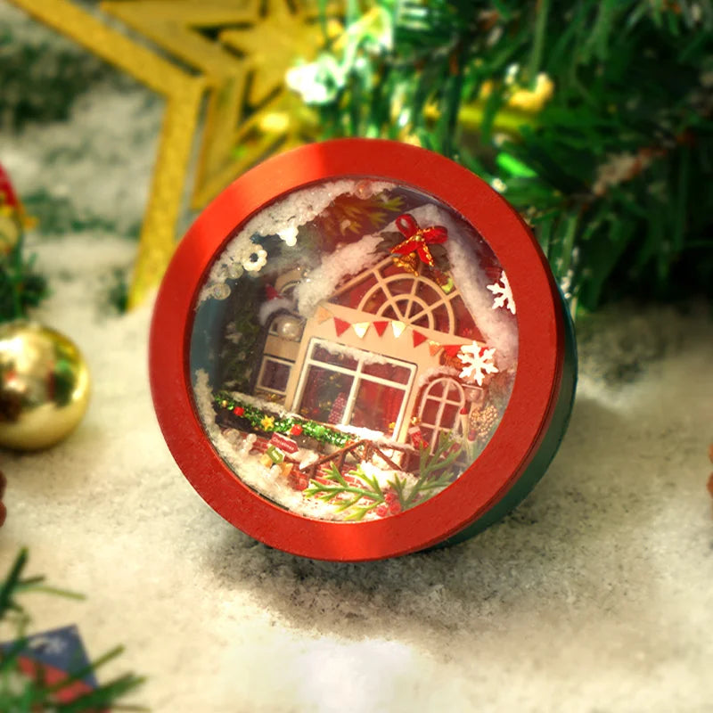 DIY Wooden Dollhouse Casa Miniature Furniture With LED Kit Christmas Cottage Box Doll Houses Assemble Toy for Children Gifts