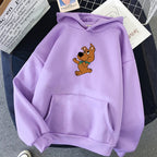 ⭐ Rosa Hunde Hoodie Oversized | Kawaii Sweatshirt Damen | Langarm