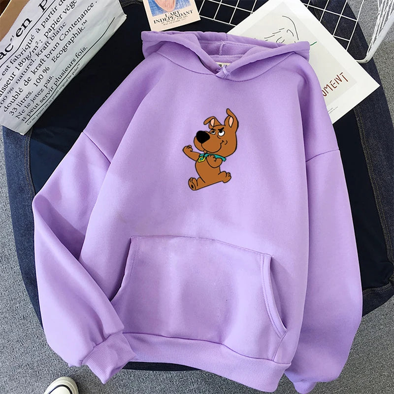 ⭐ Rosa Hunde Hoodie Oversized | Kawaii Sweatshirt Damen | Langarm