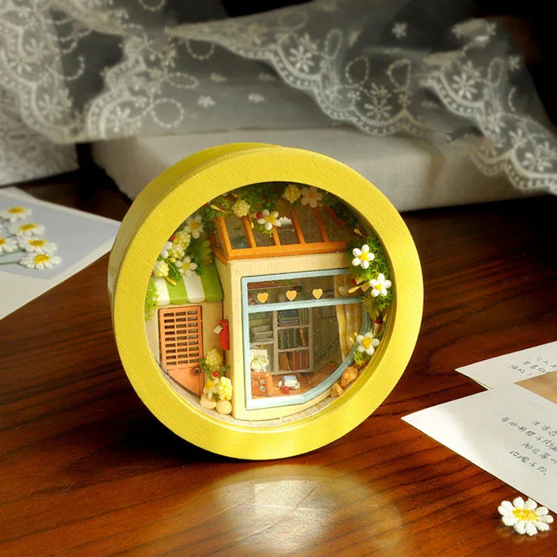 DIY Wooden Dollhouse Casa Miniature Furniture With LED Kit Christmas Cottage Box Doll Houses Assemble Toy for Children Gifts