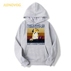 Funny Pew Pew Madafakas Unisex Gray Hoodies Women/Men Cat/Dog/Unicorn/Penguin/Duck With Gun Sweatshirt Femme Streetwear