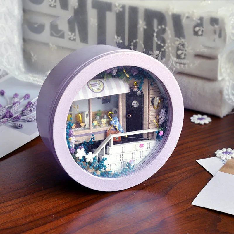 DIY Wooden Dollhouse Casa Miniature Furniture With LED Kit Christmas Cottage Box Doll Houses Assemble Toy for Children Gifts