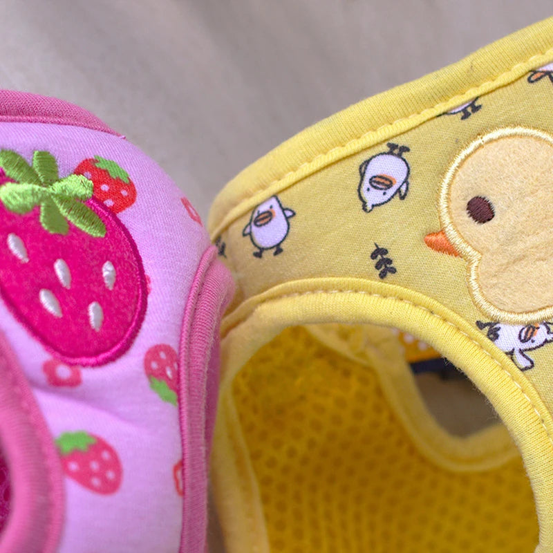 ⭐ Hunde Geschirr Set Klein | Weiches Mesh mit Leine | Atmungsaktiv für Chihuahua & Mops