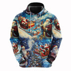 ⭐ 3D Santa Hoodie Familie | Weihnachtsmann Pullover für Kinder & Erwachsene | XS-6XL