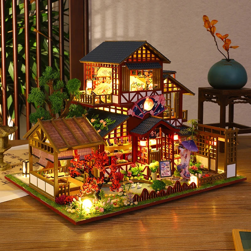 ⭐ DIY Miniatur Haus Bausatz Holz | Asiatischer Teegarten & Puppenhaus | Modellbau 14+ Deko