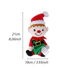 ⭐ Hunde Weihnachts-Plüschtier mit Quietscher | Kuscheltier Rentier Santa | 21-30cm