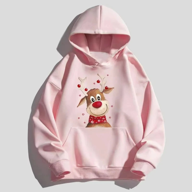⭐ Weihnachts Hoodie Rentier Print | Unisex Streetwear Pullover | S-3XL | Herren & Damen