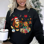 ⭐ Toy Story Weihnachts Hoodie Slinky Dog | Heavyweight Baumwolle | Fleece Gefüttert | S-3XL