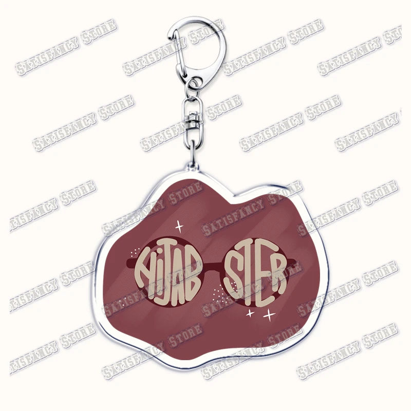 Fashion Islam Muslim Girl Woman Keychains for Accessories Bag Ramadan Eid Mubarak Hijab Keyrings Jewelry Fans Feminism Gifts