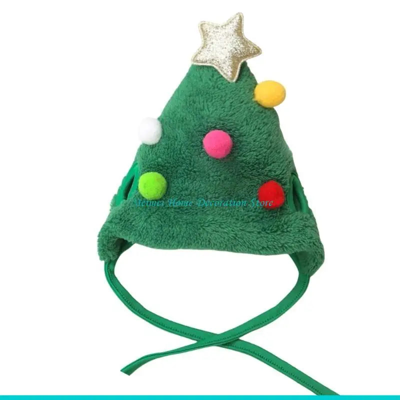 ⭐ Weihnachtsbaum Mütze für Hunde & Katzen | Lustiges Kostüm mit Stern | Weich & Fotogen