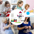 BSEVB-Christmas Snowman Crochet Kit For Adults With Yarn Hook, Video Tutorials& Easy Craft Supplies For Women