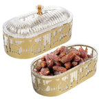 ⭐Ramadan Süßigkeiten Tablett | Eid Dessert Box & Servierschale | Eisen Tischdeko Gold