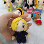 Handmade Crochet Anime Characters Keychain Perfect Gift Doll Key Ring Pendant Kawaii Figure Decoration Gift