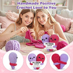 Funny Crochet Gifts for Forever Best Friend Birthday Gifts Decoration Cute Handmade Knitted with Card Emotional Friend Support