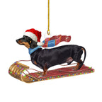 ⭐ Dackel Weihnachtsbaum Anhänger | Lustiger Hunde Christbaumschmuck | Deko & Geschenk