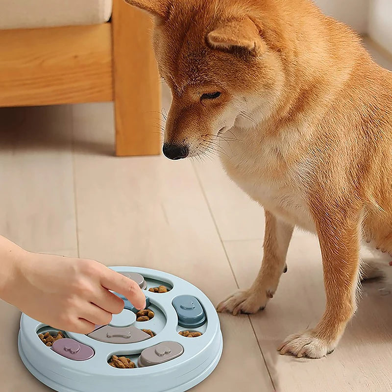 Interactive Slow Feeder Toy for Dogs – Educational Puzzle Food Bowl
