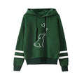 ⭐ Damen Hoodie Süßer Hunde-Print Streifen | Gemütlicher Pullover Langarm