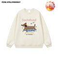 ⭐ Dackel Plüsch Hoodie Damen | Korean Style Oversized | Y2K Kawaii Pullover 2025
