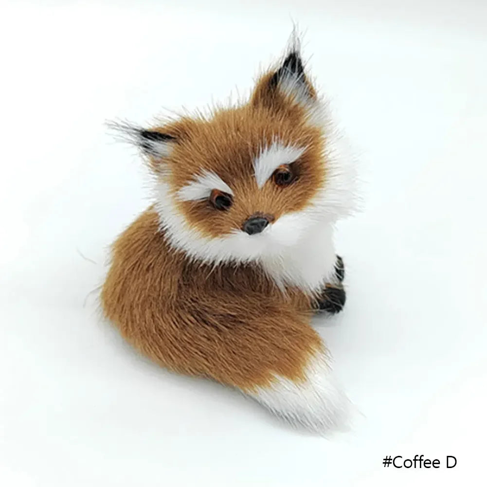 ⭐ Realistische Tierfigur Deko | Katze Fuchs Eule Hase mit Fell | Simulation Modell | Deko