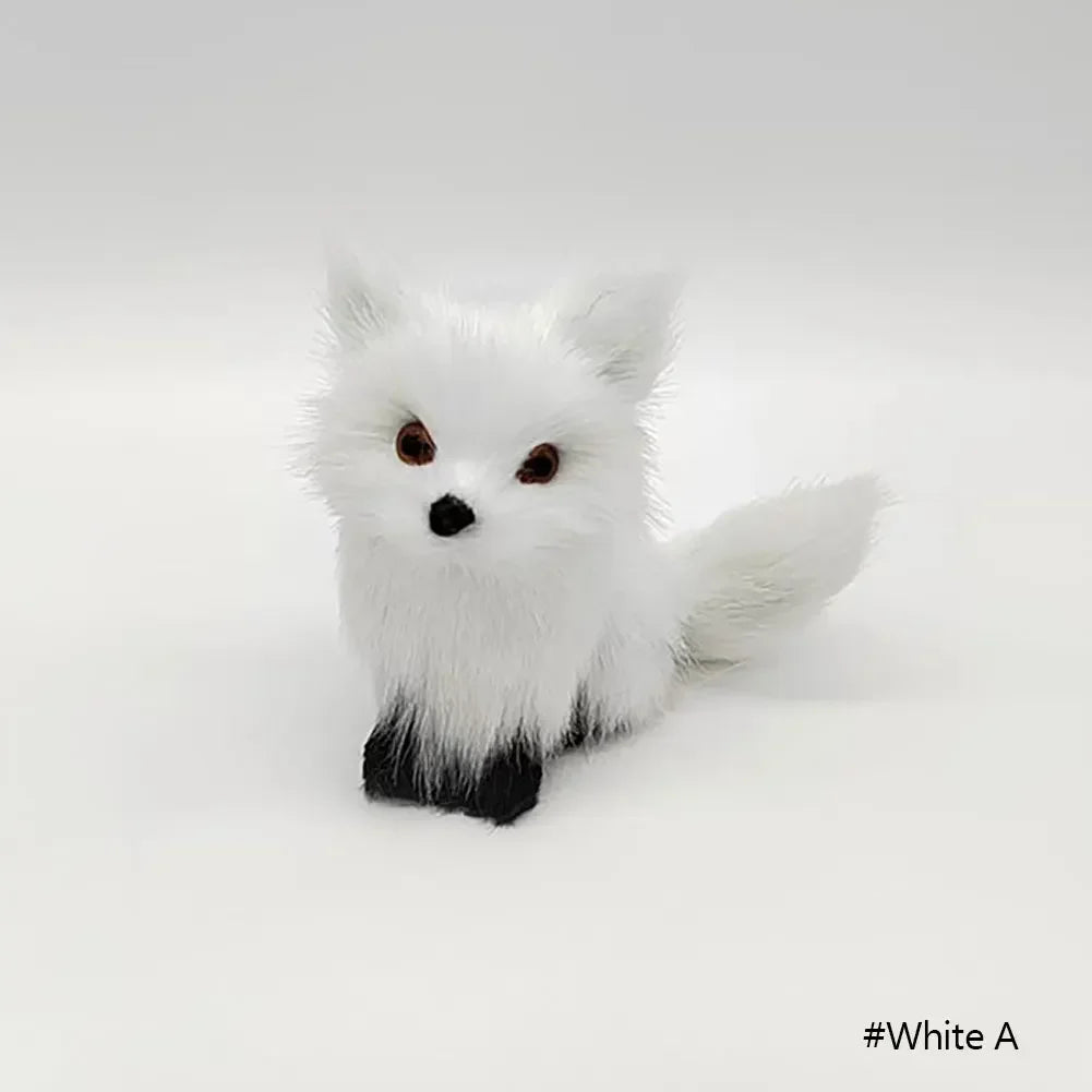 ⭐ Realistische Tierfigur Deko | Katze Fuchs Eule Hase mit Fell | Simulation Modell | Deko