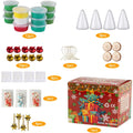 Christmas Trees DIY Crafts Kit for Kids Creative Air Dry Clay Modeling Indoor Home Decorations Xmas Gift for School Party Fun