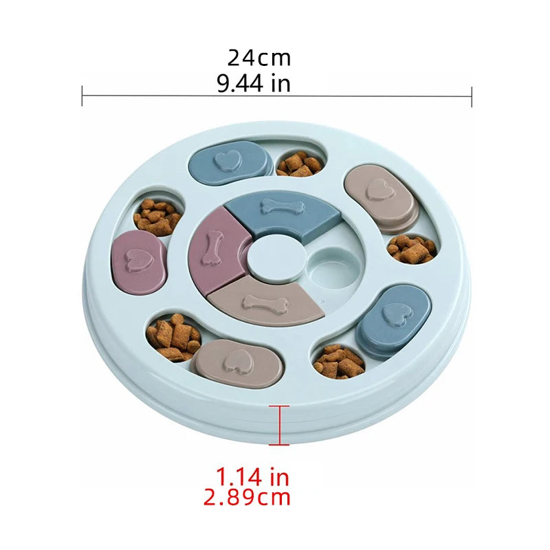Interactive Slow Feeder Toy for Dogs – Educational Puzzle Food Bowl
