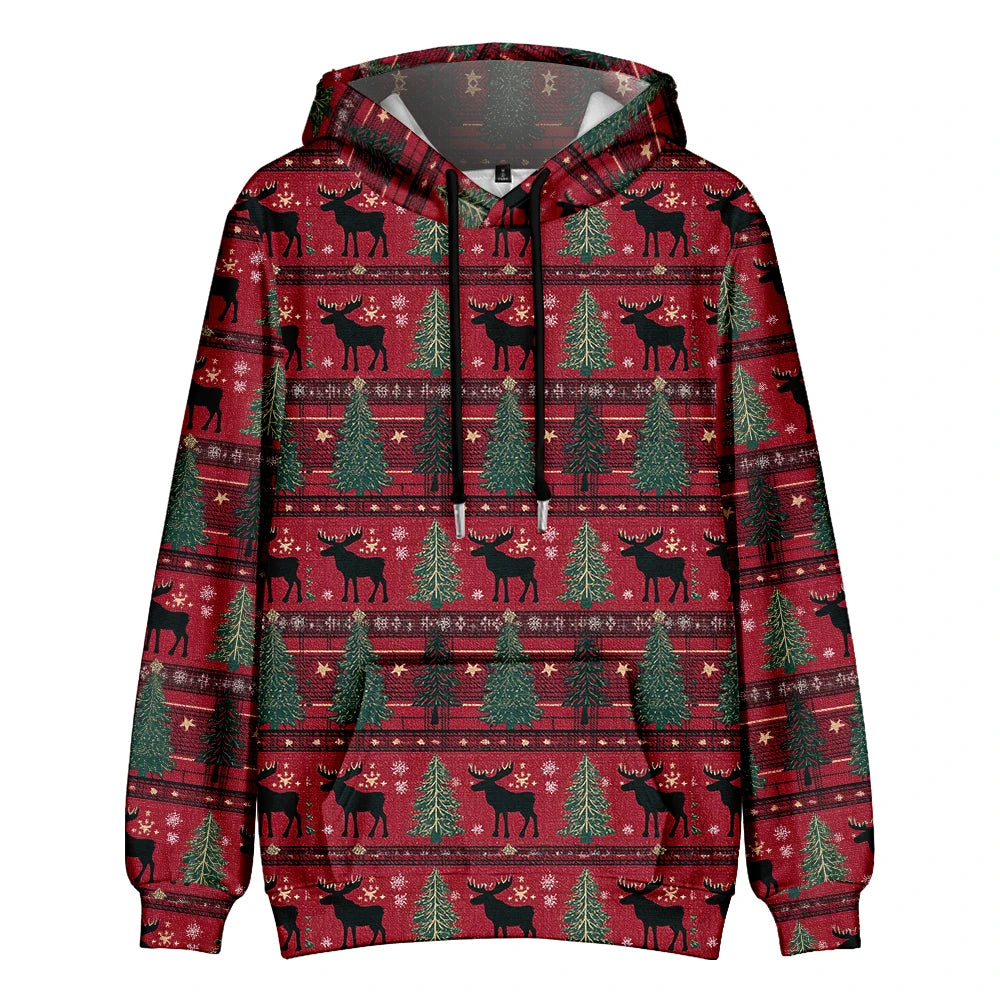 ⭐ Ugly Christmas Hoodie Damen & Herren | 3D Druck Weihnachtspullover | Lustig & Bunt