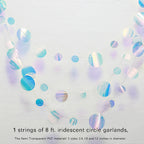 Iridescent Star Moon Circle Garland Ramadan EID Mubarak Birthday Party Decorations Hanging Crescent Twinkle Little Star Streamer