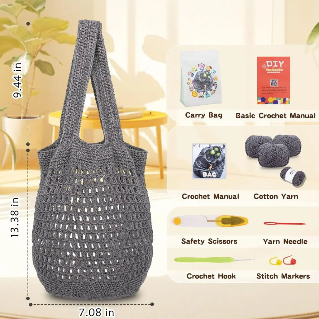 ⭐ DIY Häkelset Tasche | Schultertasche Anfänger | Sonnenblume & Checkerboard | Komplettset