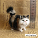 ⭐ Realistische Tierfigur Deko | Katze Fuchs Eule Hase mit Fell | Simulation Modell | Deko