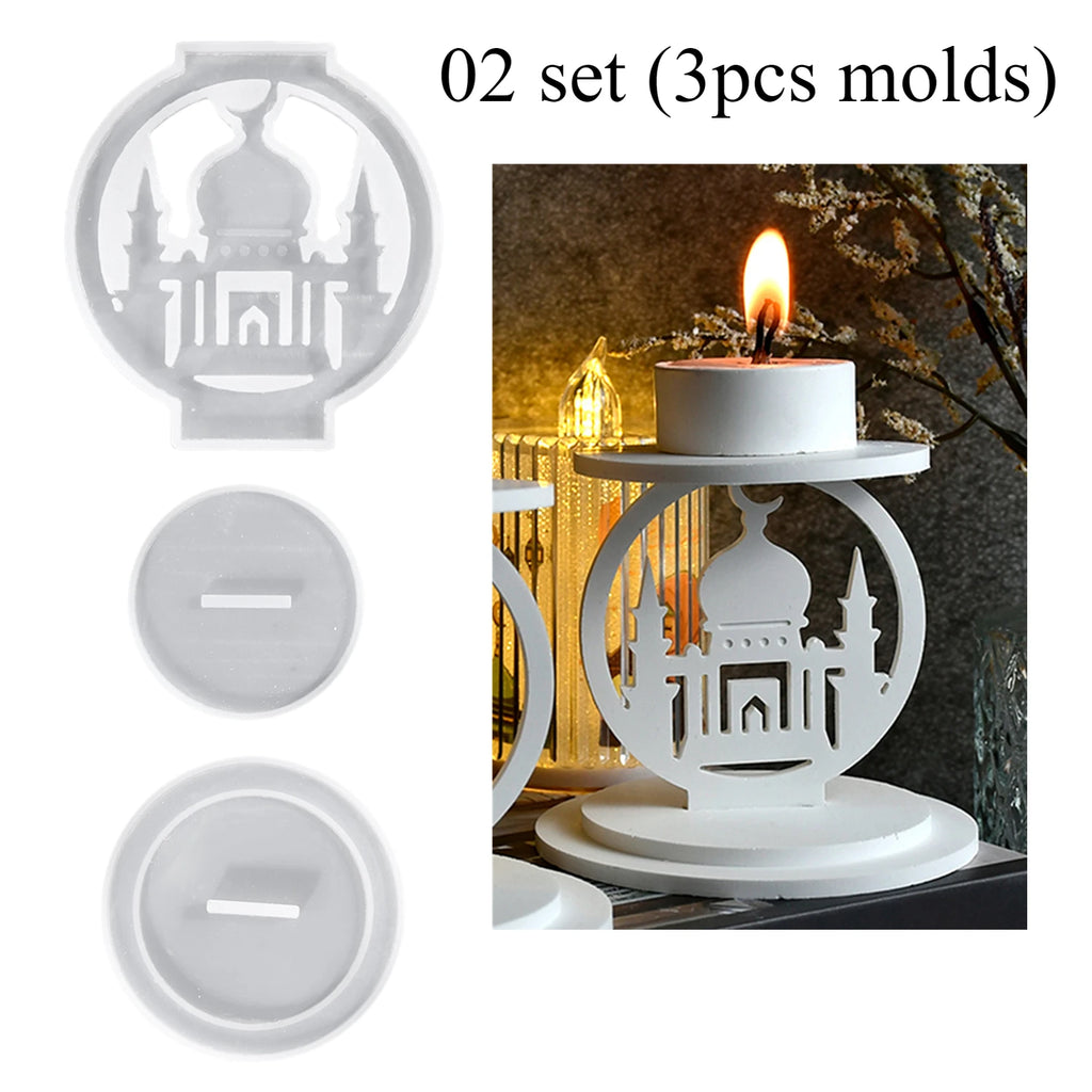 ⭐Silikonform Ramadan Kerzenhalter | Beton & Gips Gießform | Eid Deko DIY