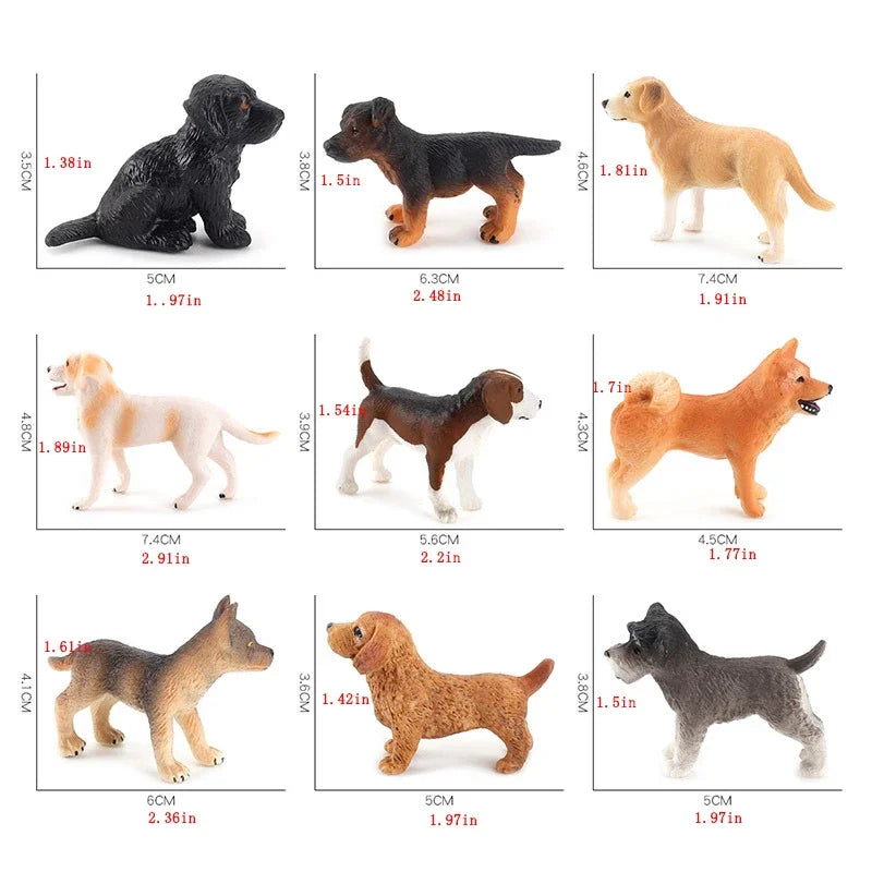 ⭐ Miniatur Hundefigur Deko | Realistische PVC Figur für Bonsai Auto & Schreibtisch