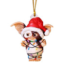 ⭐ Hunde Weihnachtsanhänger Acryl | Lustiger Christbaumschmuck | Auto Spiegel Deko | Flach 2D