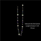 Iridescent Star Moon Circle Garland Ramadan EID Mubarak Birthday Party Decorations Hanging Crescent Twinkle Little Star Streamer