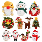 ⭐ DIY Häkelset Weihnachtskranz | Anfänger Kit mit Video-Anleitung | Santa & Schneemann