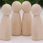 20/50 Pcs DIY Wood Peg Dolls Handmade Unfinished Doll DIY Crafts Nursery Decoration Wood Peg Dolls Home Decoration Ornament