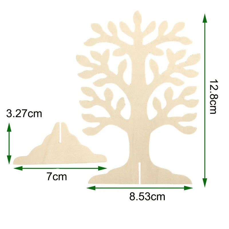 ⭐ 10x DIY Holzanhänger Bastelset | Baumschmuck Holz zum Bemalen | Geschenkanhänger Natur