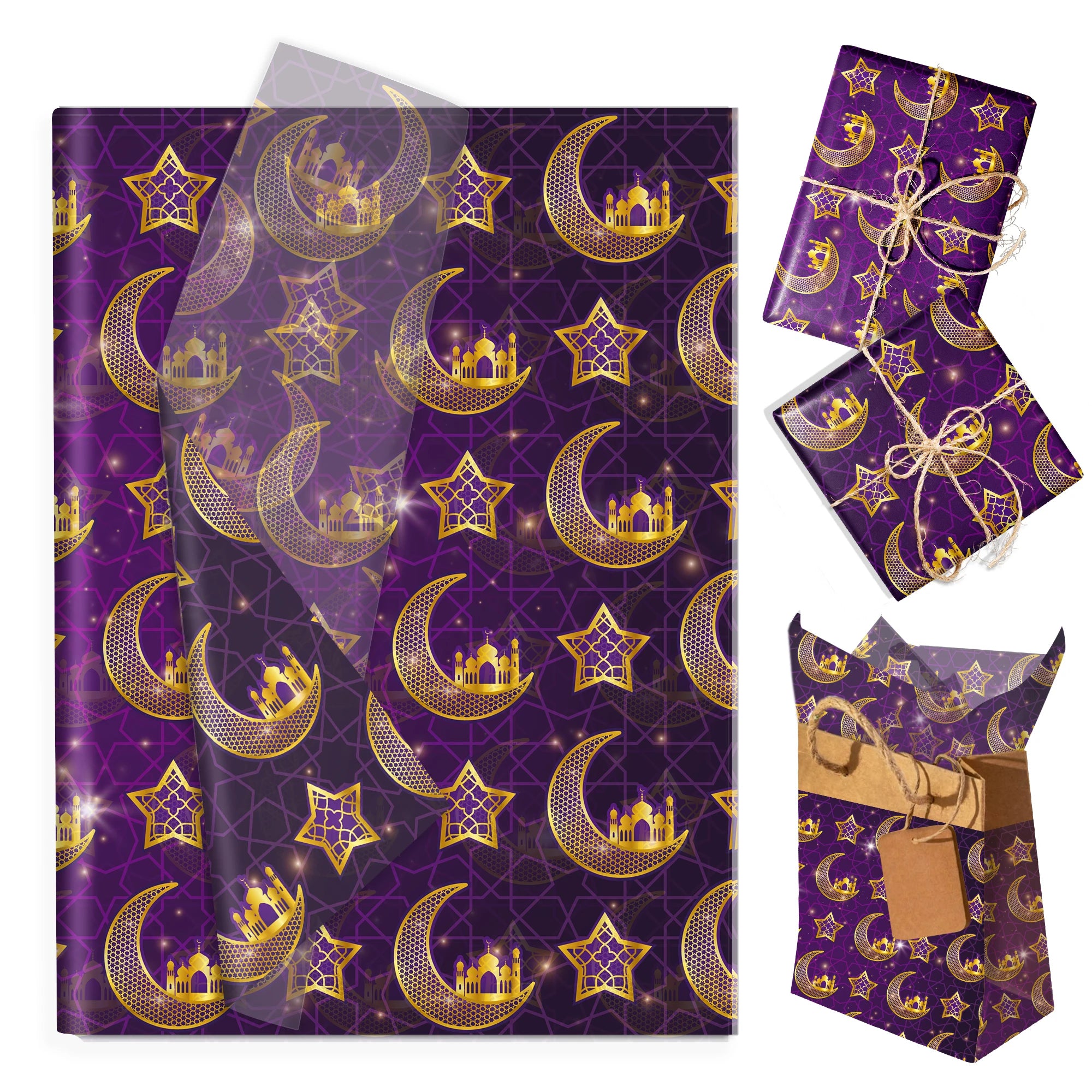 ⭐Ramadan Seidenpapier Set | Eid Geschenkverpackung | Transparentes Deko Papie