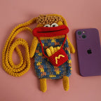 ⭐Handgehäkelte Wurstlippen Tasche | Lustige Umhängetasche | Ugly Cute Handyhülle