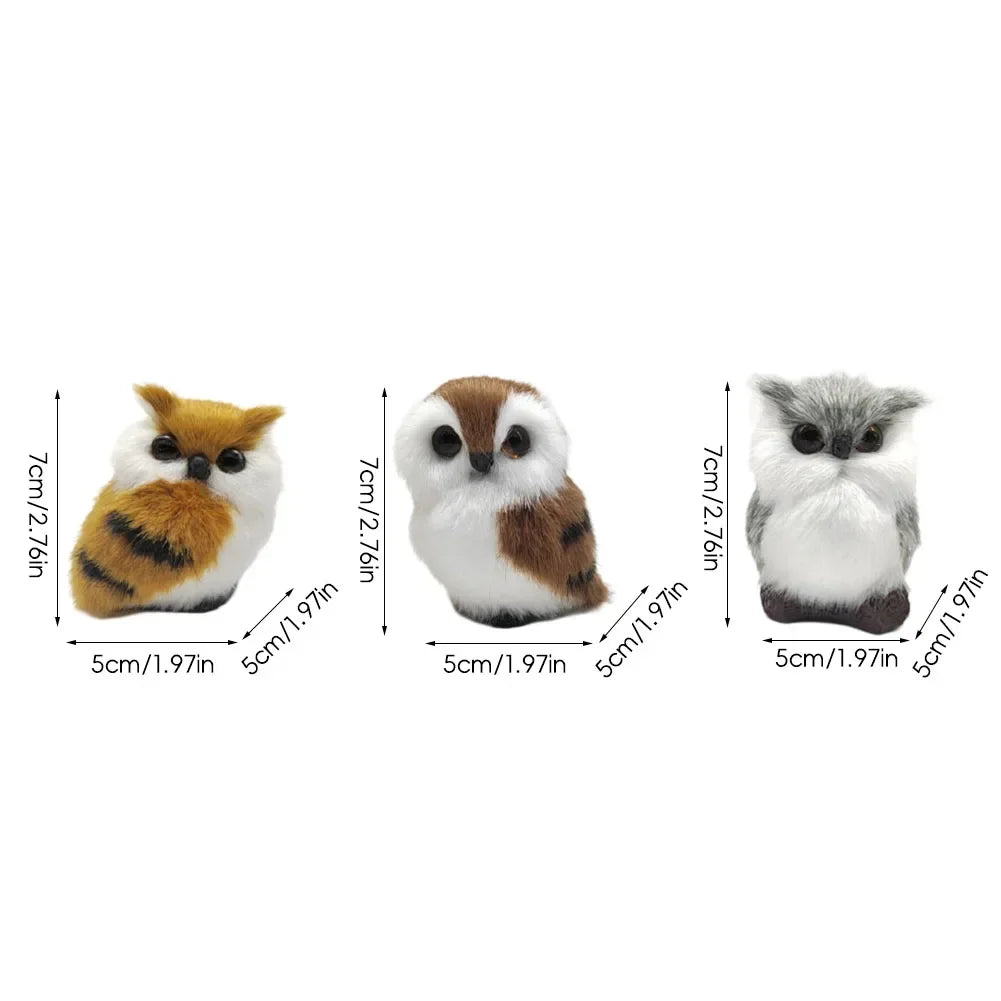 ⭐Plüsch Eule Deko Figur | Realistisches Kunstfell Ornament | Weihnachtsbaum Anhänger & Geschenk