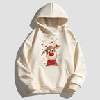⭐ Weihnachts Hoodie Rentier Print | Unisex Streetwear Pullover | S-3XL | Herren & Damen