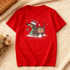 ⭐ Dackel T-Shirt Weihnachten | 100% Baumwolle | Lustiges Dachshund Motiv | Damen & Herren