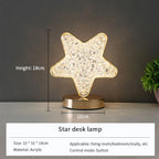 Moon Star Led Night Light Rechargeable Crystal Table Lamp Touch Switch Dimmable Ramadan Room Decor Ambient 3D Moon Lamp Eid Gift
