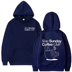 2025 New Sunday Coffee Club Hoodie Funny Men's Hoodie Harajuku Unisex Street Wear Fleece Pullover Sweatshirt